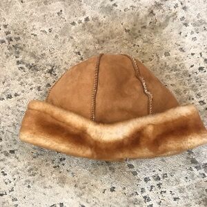 Vintage Made in USA Sheep skin shearling warm leather winter hat